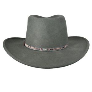 Stetson Elkhorn Crushable Western Hat, X-Large, Steel Gray